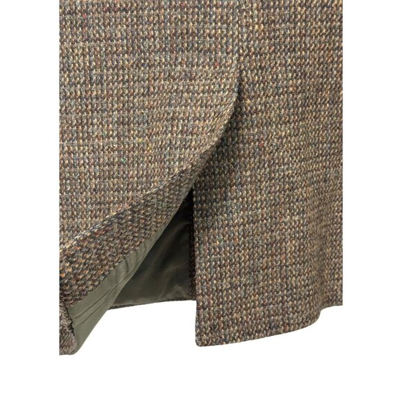 Vintage Harris Tweed Wool Sport Coat Blazer 2-Button Brown Blue Mens Size 38R/S? - Picture 3 of 16